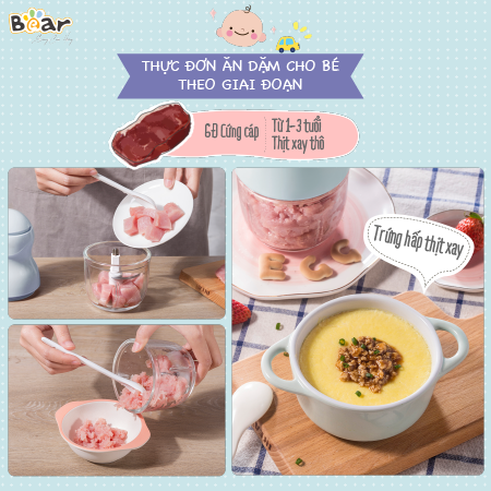 Máy xay ăn dặm 0.3L Bear - Ảnh 3