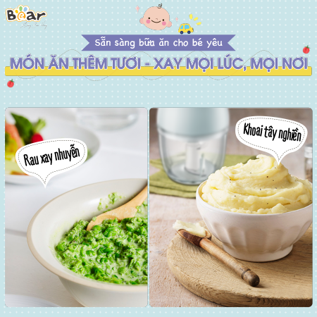 Máy xay ăn dặm 0.3L Bear - Ảnh 4
